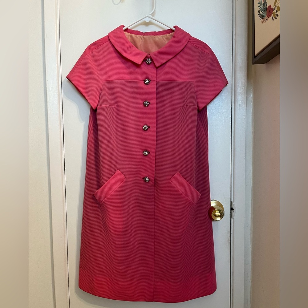 Vintage ben barrack New York Pink and Jeweled Dress